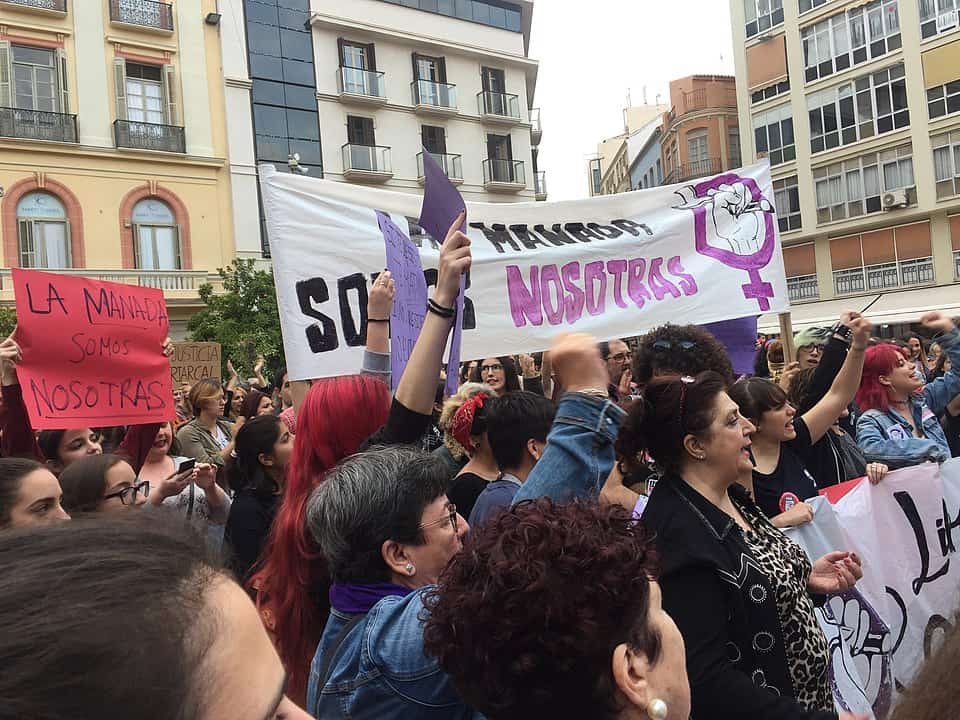 Protestas en las calles de Málaga por la sentencia en el Caso La Manada