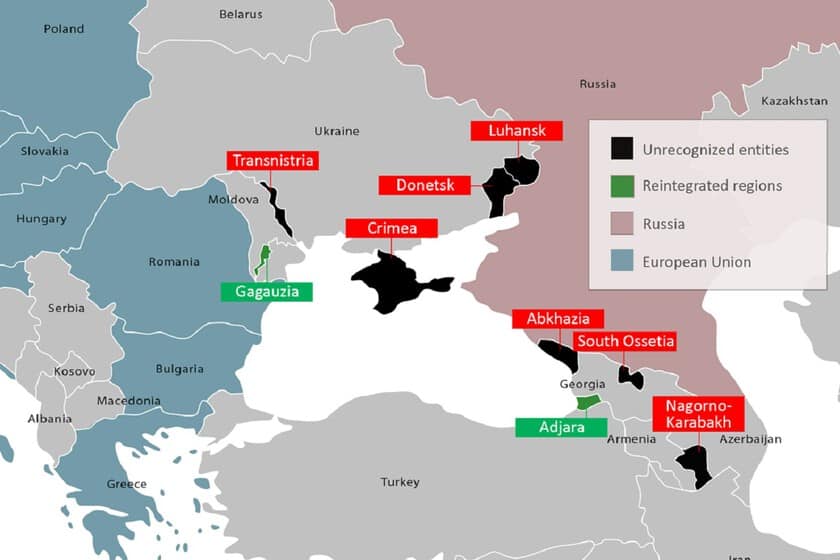 El mapa de las ex-repúblicas soviéticas bajo el prisma de aa extraña guerra de persuasión nuclear